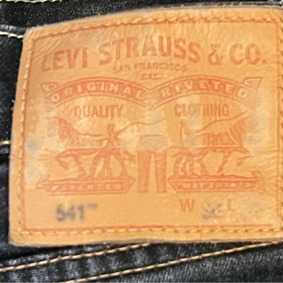 Levi's Black Straight Jeans Classic Fit W36 L32 - Picture 8 of 9